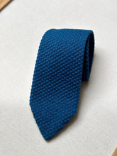 Charger l'image dans la galerie, S. Buccafusca Napoli cravate tricot vintage bleue Made in Italy