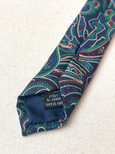 Načíst obrázek do prohlížeče Galerie, Phist Clothing cravate marine vintage à motif floral Made in Italy