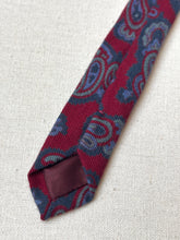 Cargar imagen en el visor de la galería, Cravate vintage à motif paisley en laine mélangée