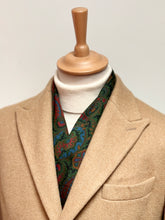 Charger l'image dans la galerie, Vivax by Sambrook Witting écharpe vintage double face paisley en cachemire laine et soie Made in England