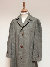 Afbeelding in Gallery-weergave laden, Harris Tweed manteau classique tweed raglan en pure laine Made in USA