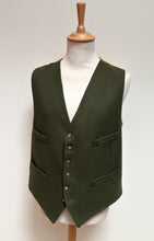 Lade das Bild in den Galerie-Viewer, Gurteen Esquire gilet de costume vert en pure laine vierge 56