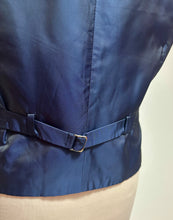 Charger l'image dans la galerie, Polo Ralph Lauren gilet de costume bleu en lin 50