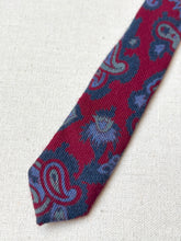 Cargar imagen en el visor de la galería, Cravate vintage à motif paisley en laine mélangée