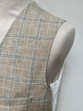 Load image into Gallery viewer, Scapa gilet à carreaux en lin et coton 48/M