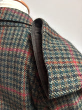 Lade das Bild in den Galerie-Viewer, Veste tweed manteau raglan vintage réversible en pure laine à motif pied de poule 54