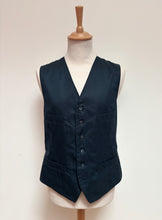 Charger l'image dans la galerie, Façonnable gilet vintage bleu marine 100% coton