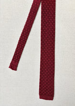 Carica l'immagine nel visualizzatore di Gallery, Cravate rouge vintage en tricot de soie