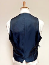 Charger l'image dans la galerie, Gilet de costume bleu marine en laine à carreaux Prince de Galles 50/L