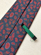 Charger l'image dans la galerie, M. Bardelli cravate vintage paisley marine en soie