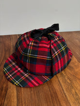 Charger l'image dans la galerie, Scott & Co Hatters casquette vintage à carreaux Deerstalker en laine taille 57