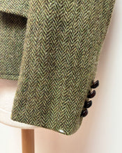 Charger l'image dans la galerie, Berteil blazer femme vintage à chevrons 100% laine vierge 38