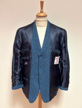 Load image into Gallery viewer, Harris Tweed X Cyrillus blazer bleu tweed vintage en laine 50 / L