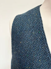 Afbeelding in Gallery-weergave laden, Gilet de costume bleu à chevrons en laine mélangée 54