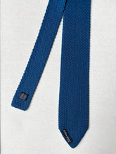 Charger l'image dans la galerie, S. Buccafusca Napoli cravate tricot vintage bleue Made in Italy