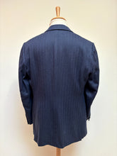 Lade das Bild in den Galerie-Viewer, Borghetti Sartoriale blazer bleu à chevrons en laine et cachemire 52