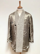 Charger l'image dans la galerie, Manteau caban croisé à chevrons en pure laine vierge Made in Italy 50