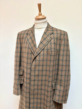Charger l'image dans la galerie, R. Caruso manteau en laine à carreaux 52 Made in Italy