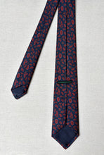 Charger l'image dans la galerie, M. Bardelli cravate vintage paisley marine en soie