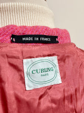 Charger l'image dans la galerie, Curling Paris blazer femme vintage rose en laine Harris Tweed 44