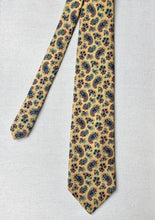 Načíst obrázek do prohlížeče Galerie, Breuer cravate jaune vintage paisley en soie Made in France