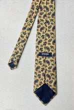 Načíst obrázek do prohlížeče Galerie, Breuer cravate jaune vintage paisley en soie Made in France