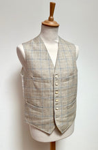 Load image into Gallery viewer, Scapa gilet à carreaux en lin et coton 48/M
