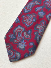 Cargar imagen en el visor de la galería, Cravate vintage à motif paisley en laine mélangée