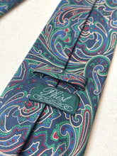 Načíst obrázek do prohlížeče Galerie, Phist Clothing cravate marine vintage à motif floral Made in Italy