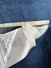 Charger l'image dans la galerie, Féraud blazer à chevrons bleu en lin 50/L