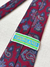 Cargar imagen en el visor de la galería, Cravate vintage à motif paisley en laine mélangée