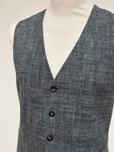 Charger l'image dans la galerie, Suitsupply gilet Ferrara gris en laine lin et soie 48