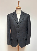 Lade das Bild in den Galerie-Viewer, Loro Piana blazer gris en laine et cachemire à carreaux Prince de Galles 48