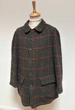 Lade das Bild in den Galerie-Viewer, Veste tweed manteau raglan vintage réversible en pure laine à motif pied de poule 54
