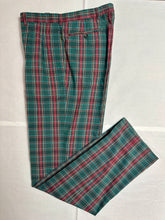 Charger l'image dans la galerie, Façonnable pantalon vintage tartan à pinces Made in Italy XS