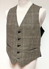 Lade das Bild in den Galerie-Viewer, Gilet de costume vintage en laine à carreaux Prince de Galles 54
