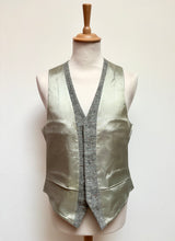 Charger l'image dans la galerie, Gilet de costume vintage en laine à carreaux fenêtre 52
