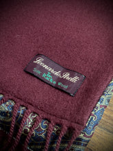 Charger l'image dans la galerie, Leonardo Strelli X Tie Rack écharpe double face vintage en laine et soie Made in Italy