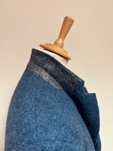 Load image into Gallery viewer, Harris Tweed X Cyrillus blazer bleu tweed vintage en laine 50 / L