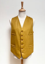 Charger l'image dans la galerie, Frederick Theak gilet de costume jaune en pure laine vierge Made in England 54