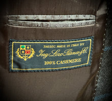 Načíst obrázek do prohlížeče Galerie, Hnědo-modré kostkované sako Loro Piana s okénkami, 100% kašmír, velikost 58/60
