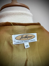 Charger l'image dans la galerie, Harris Tweed X Jodhpur blazer vintage jaune femme 100% laine 36