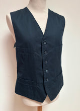 Charger l'image dans la galerie, Façonnable gilet vintage bleu marine 100% coton