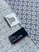 Charger l'image dans la galerie, Pochette bleue à motif géométrique en coton Made in Italy