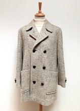 Charger l'image dans la galerie, Manteau caban croisé à chevrons en pure laine vierge Made in Italy 50