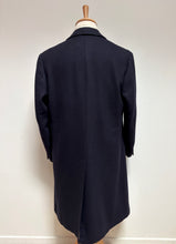 Charger l'image dans la galerie, Manteau croisé vintage bleu marine en pure laine vierge 48/M