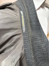 Načíst obrázek do prohlížeče Galerie, Třídílný vintage pruhovaný oblek Sportex by Dormeuil z čisté vlny, velikost M/48