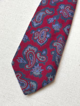 Cargar imagen en el visor de la galería, Cravate vintage à motif paisley en laine mélangée