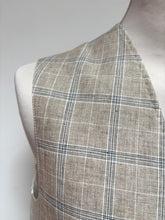 Load image into Gallery viewer, Scapa gilet à carreaux en lin et coton 48/M