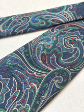 Načíst obrázek do prohlížeče Galerie, Phist Clothing cravate marine vintage à motif floral Made in Italy